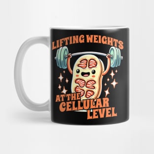 Lifting weights at the Cellular Level Biology Student Design Mug